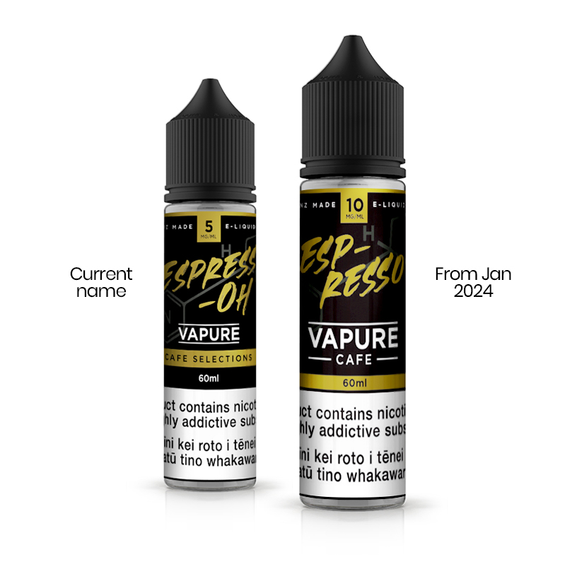 VAPURE Espress-oh - New Name from January 2024 is VAPURE CAFÉ ESPRESSO - at NZVAPOR in AU