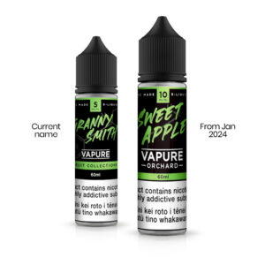 VAPURE Granny Smith Apple - New Name from January 2024 is VAPURE ORCHARD SWEET APPLE - at NZVAPOR in AU
