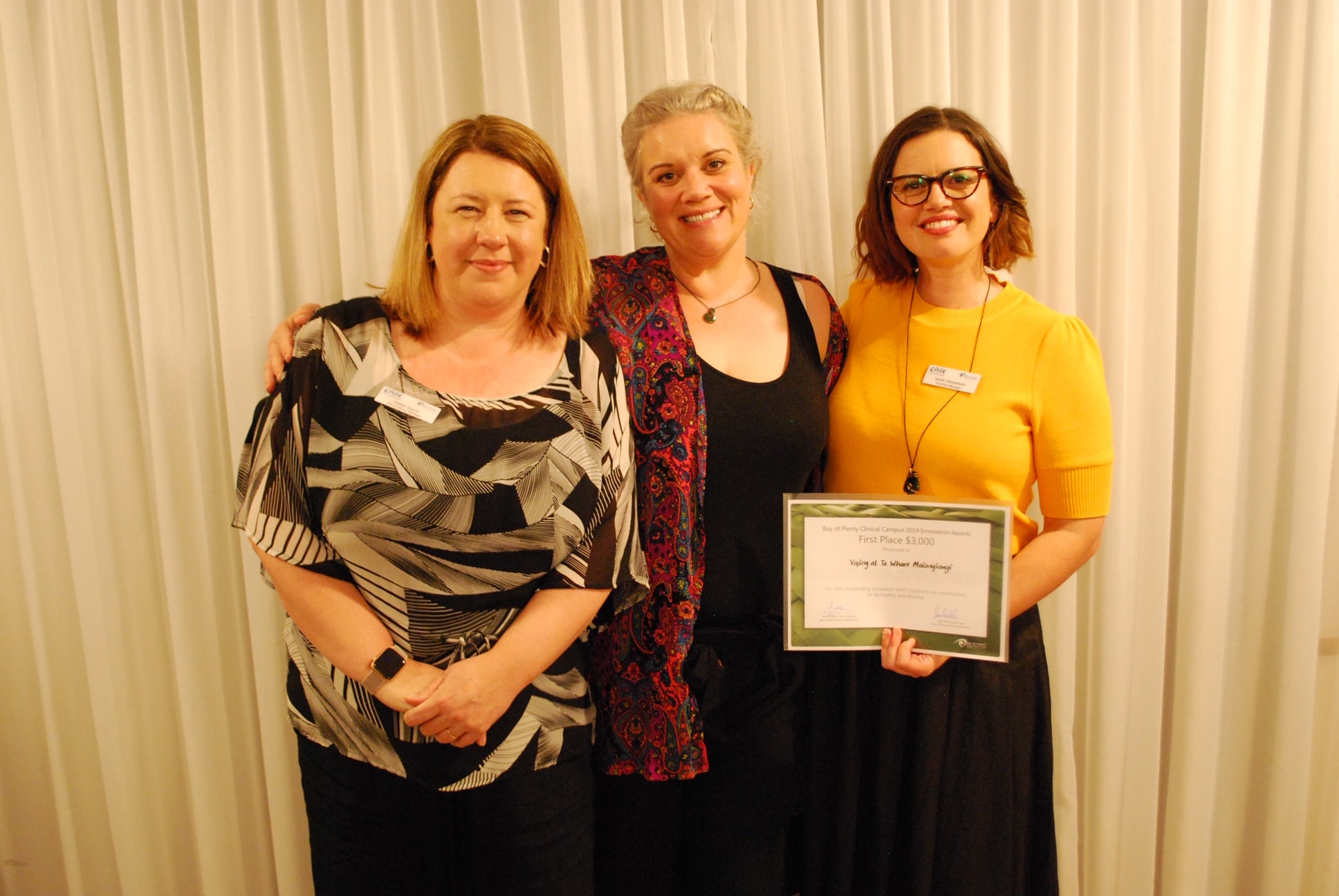 Staff at NZVapor receiving an award for innovation