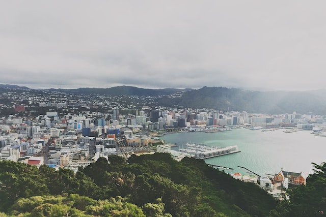 Scenic view of Wellington New Zealand