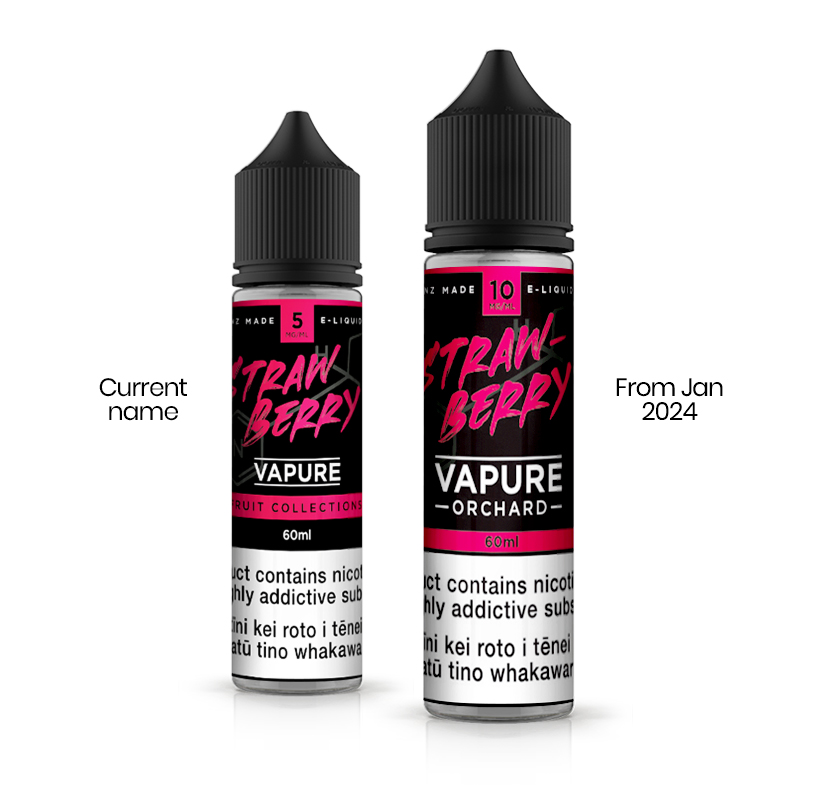VAPURE STRAWBERRY - New Name from January 2024 is VAPURE Orchard Strawberry - at NZVAPOR in NZ